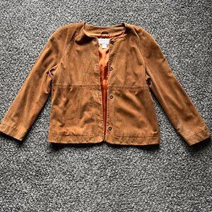 Vintage Suede Leather Doncaster Jacket Womens 12 Button Up Front w Pockets